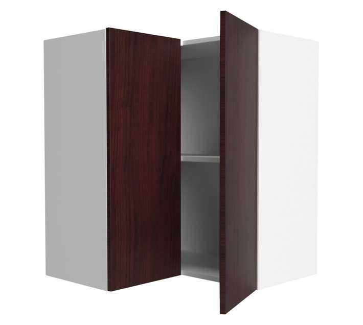 Home and Kitchen Wrapped Top Corner Cabinet Unit - Mahogany (600 x 300 x 720mm)