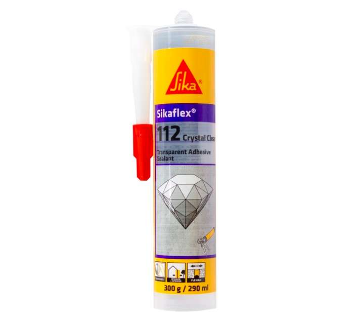 Sika 601386 Sikaflex 112 Crystal Clear Adhesive - Clear (290ml)