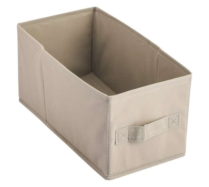 Home and Kitchen Non Woven Cube Storage Trunk - Light Grey (140 x 140 x 280mm)