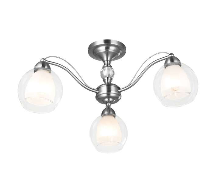 Bright Star Lighting 3 Light Chandelier - Satin Chrome (40W)