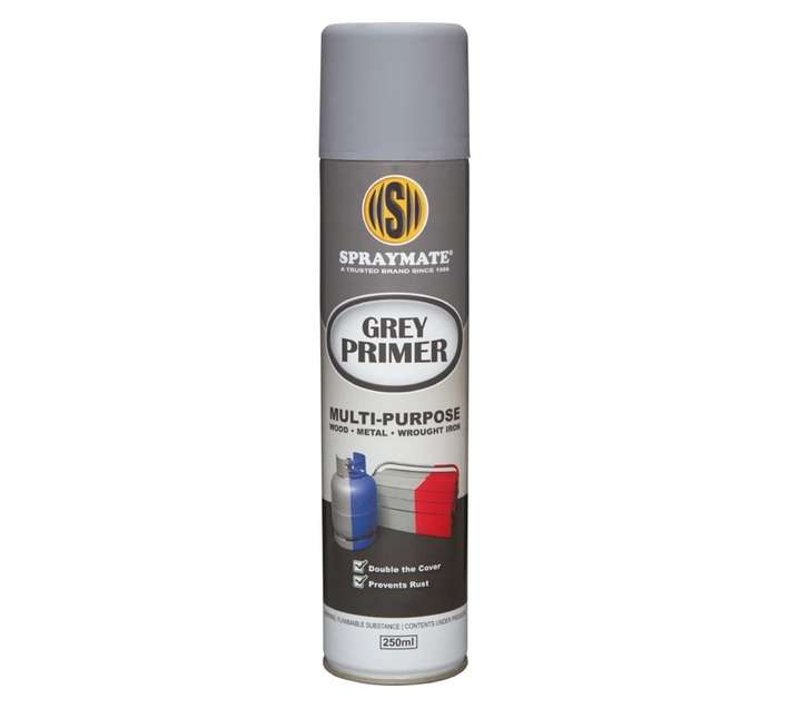Spraymate Spray Paint Fast Drying Primer - Grey (250ml)