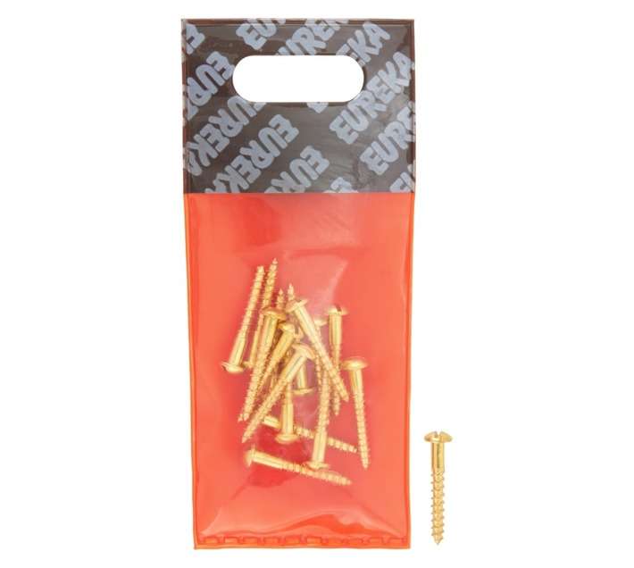 Eureka 1CG30U 3.5 x 25mm W/Screw Rnd/H Solid Brass (16 Pack)