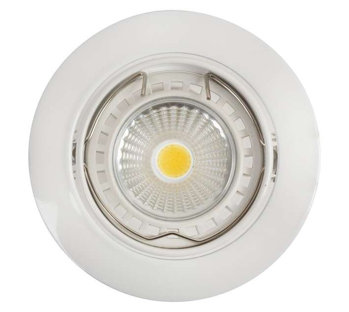 Eurolux Tilt Curve Rim Downlight - White (50W)
