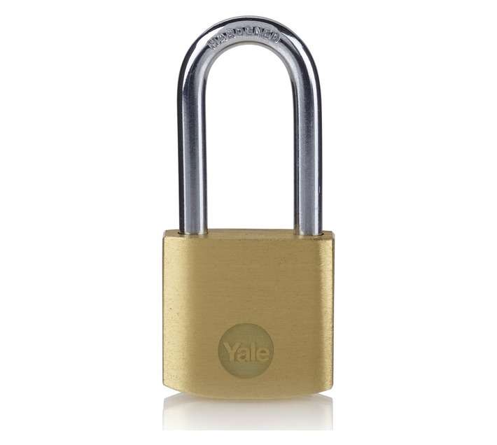 Yale Long Shackle Brass Padlock (30mm)
