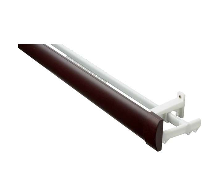 Double Pelmet Track - Mahogany (3000 x 65mm)
