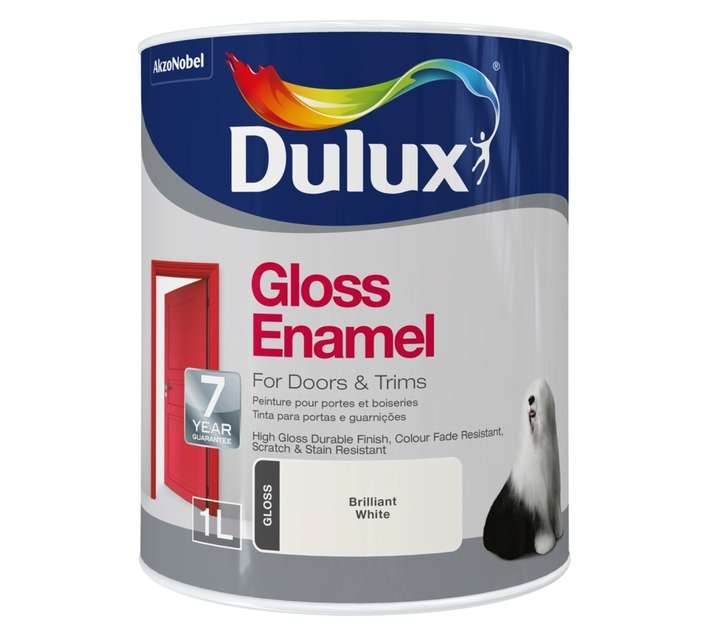 Dulux Gloss Enamel - Brilliant White (1L)