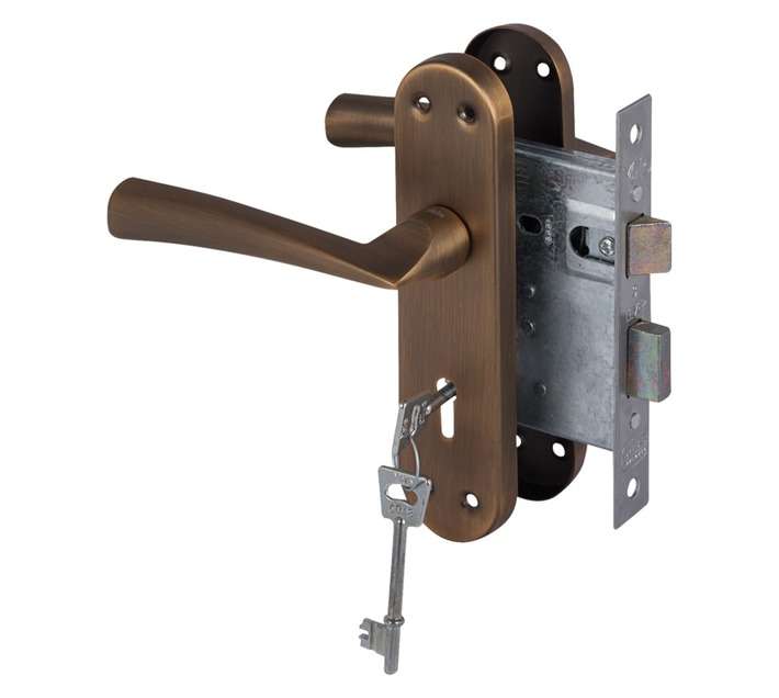 Yale Dritta 3 Lever Door Lock Set - Matte Coffee