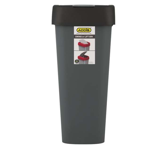 Addis Swing and Lift Bin - Dark Grey (50L)