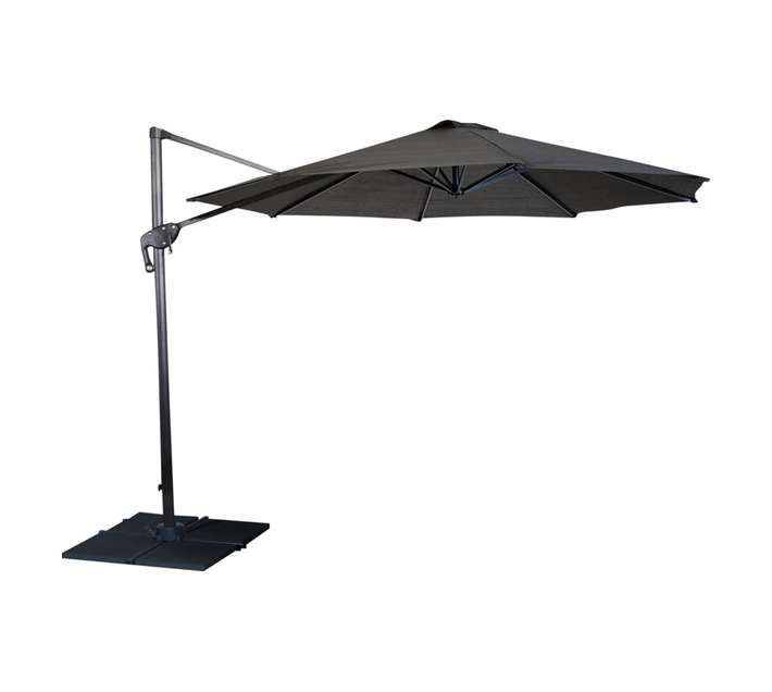 Kalahari Round Cantilever Umbrella - Charcoal (2350 x 3000mm) (Excludes Base)