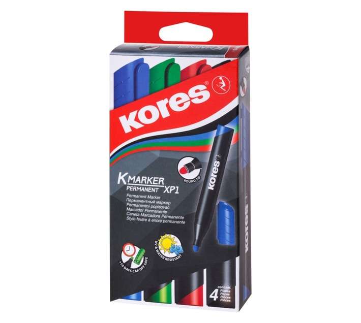Kores 4 Pack of Permanant K-Markers