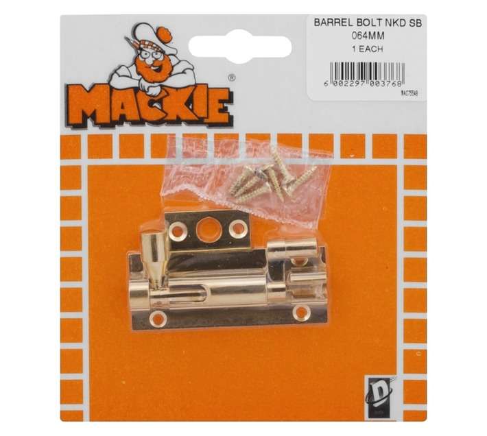 Mackie Barrel Bolt Neck - Brass (64mm)