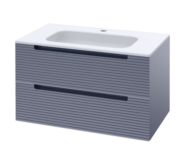 Luximo Design 2 Drawer Cara Vanity Cabinet - Mystic Blue (800mm)