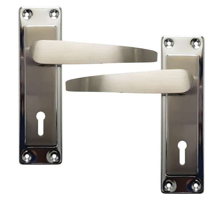 Dortello 6 Inch Steel Handle - Crystal Chrome Nickle