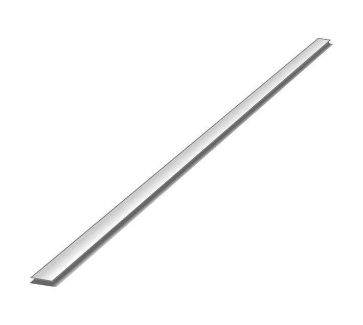 Heunis Steel Chrome H Profile Ceiling Strip (7 x 2700mm)