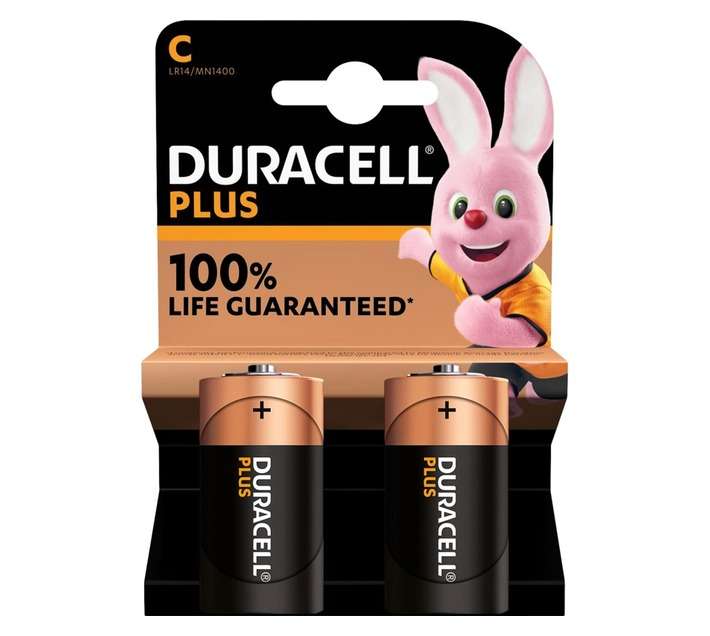 Duracell 2 x Mainline Plus C Batteries