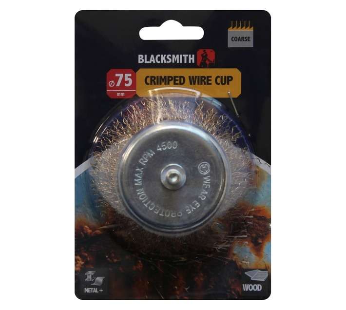 Blacksmith Crimped Coarse Drill Wire Cup (75mm)