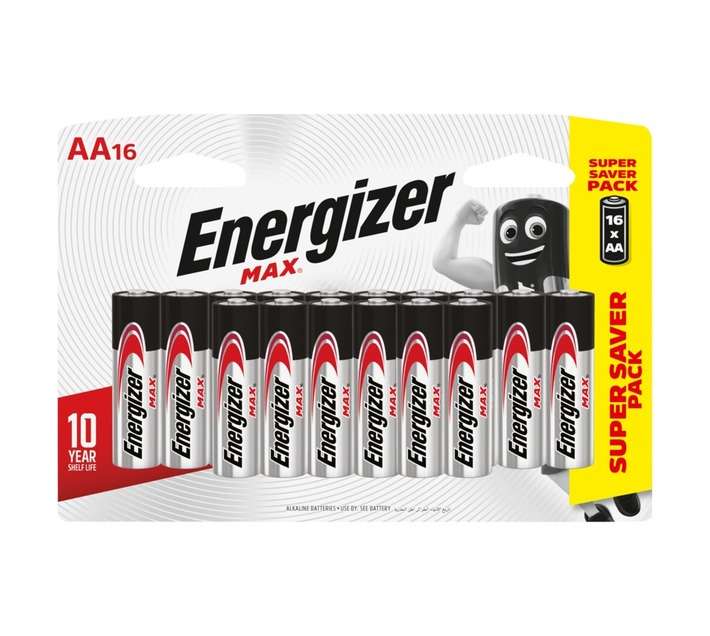 Energizer Max 16 x Alkaline Batteries (AAA) E301638900