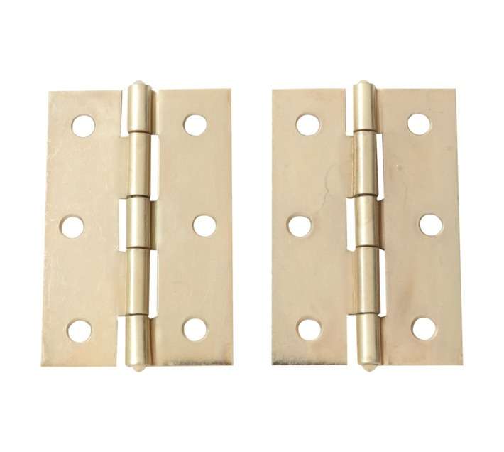 Mackie Butt Hinge - Brass Plated (75mm)