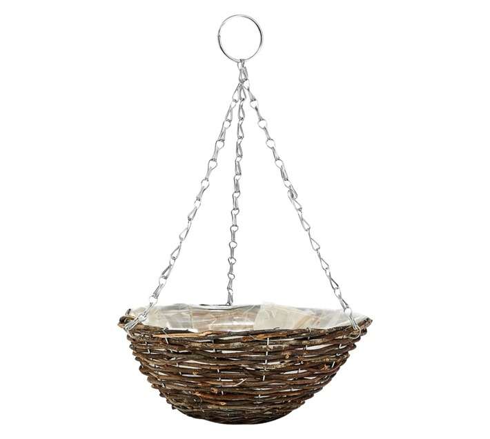 Gardman O02187 Growers Hanging Basket - Black (300 x 300 x 140mm)