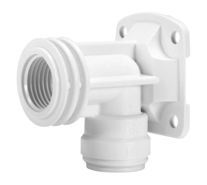 Speedfit Wallpate Elbow BSP 15mm x 1/2" - White
