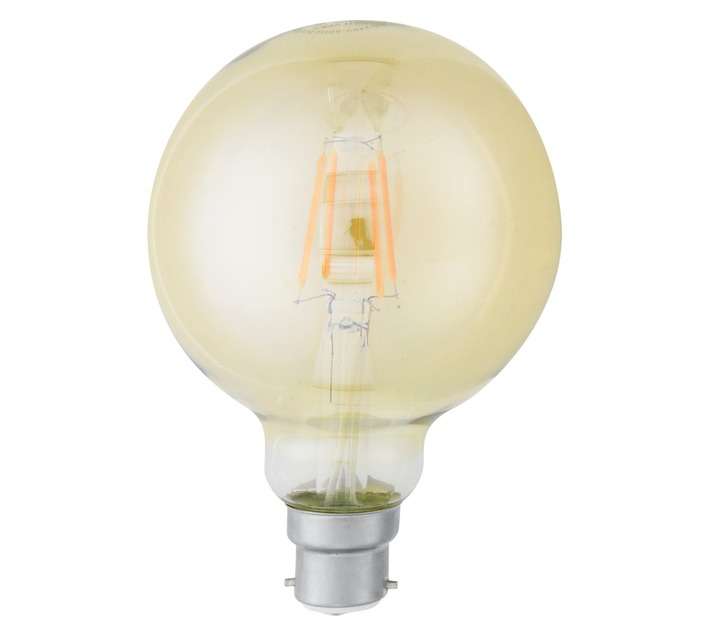 Lightworx LED B22 Filament Maxi Bulbs - Amber (4w)