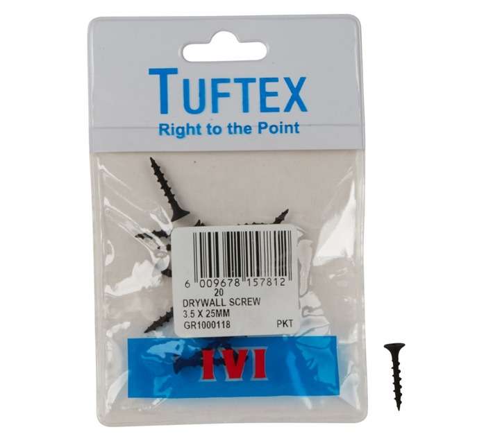 Tuftex 20 x Drywall Screws (3.5 x 25mm)