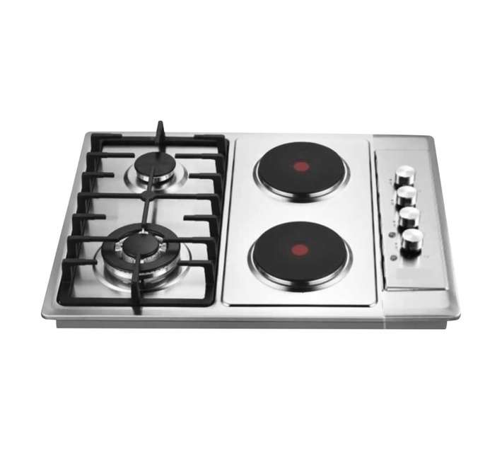 Goldair 4 Zone Gas and Electric Hob Silver GGEH-200