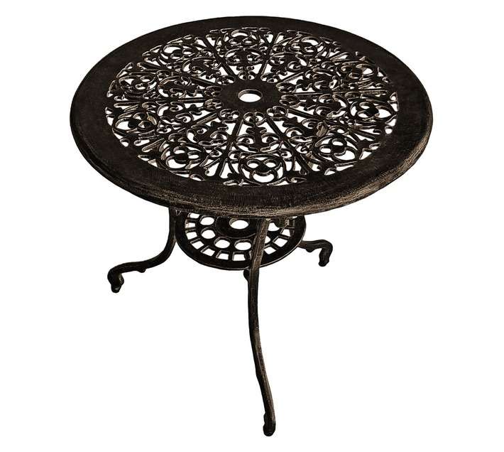 Anray Patio Table - Black Copper