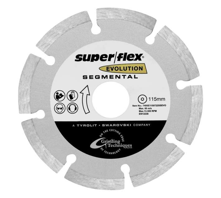 Superflex Segment Diamond Blade (115 x 1.8mm)