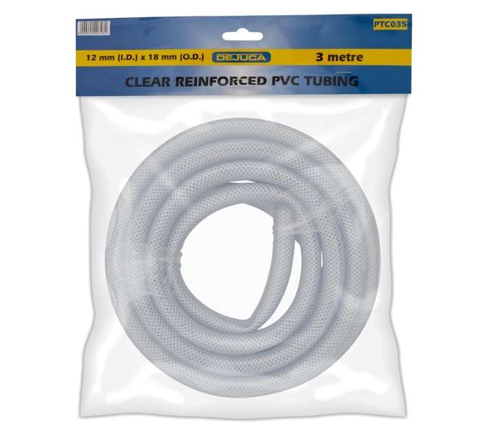 Libra PVC reinforced Tubing - Clear (12mm x 18mm x 3m)