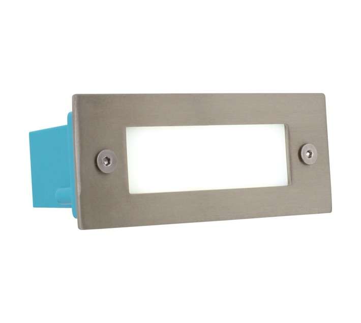 Eurolux B162SC Rectangle LED Plain Footlight - Satin Chrome