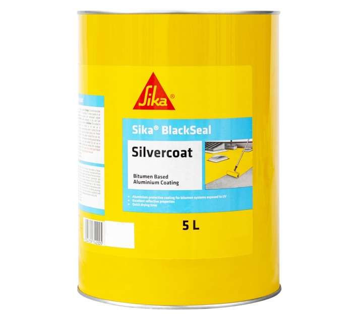 Sika ZL4082 Blackseal Silvercoat Waterproofing Coating - Black (5L)