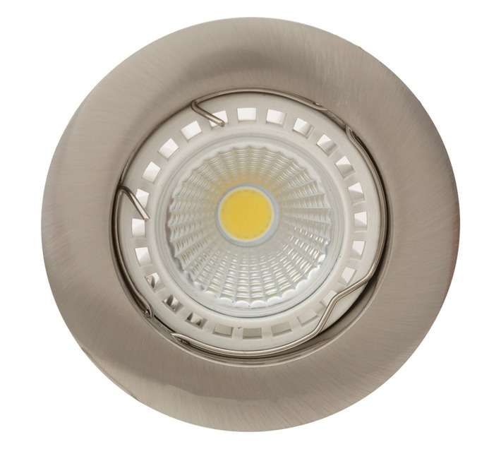 Eurolux Curved Rim Straight Downlight - Satin Chrome (50W)