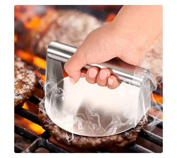 Lifespace Stainless Steel Smash Burger Braai Press (140 x 140 x 75mm)