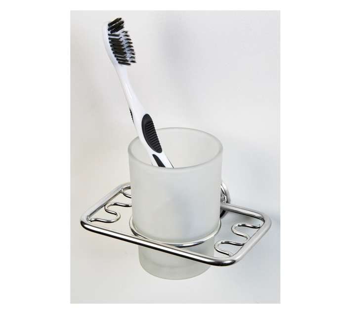 Classic Tooth Brush and Tumbler Holder - Chrome