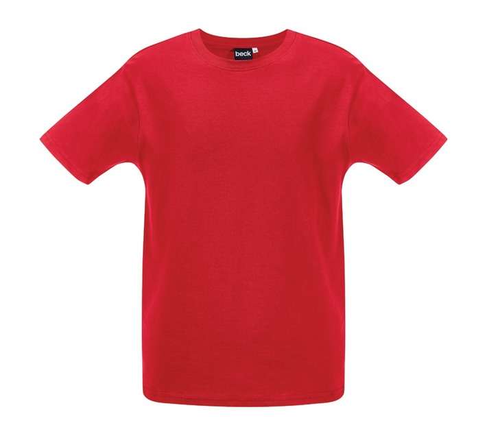 Beck Cotton Crew Neck T-Shirt - Red (M)