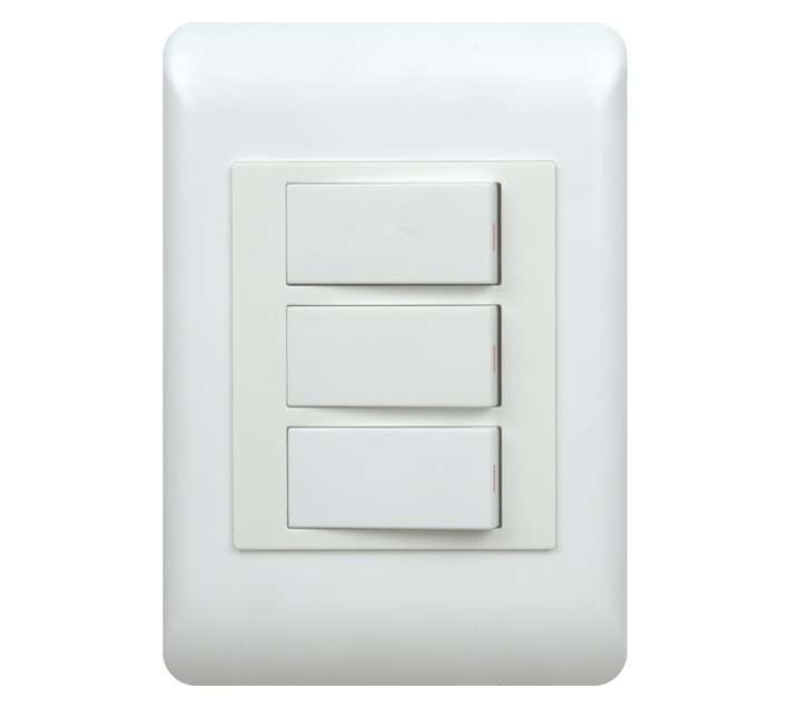 DH DHW42W3/1 3 Lever 1 Way Switch - White (50 x 100mm)