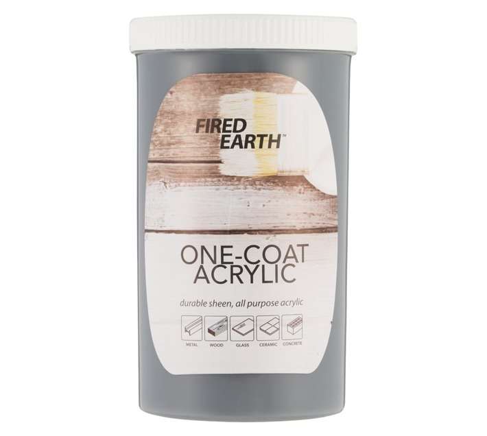Fired Earth One Coat Paint - Dark Grey (1L)