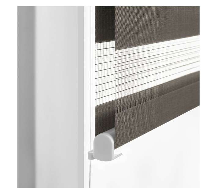 Upper Edge Zebra Blinds - Brown (1800 x 2100mm)