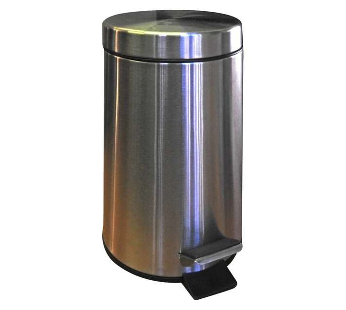Lusso MSSB Stainless Steel Waste Bin - Silver (3L)