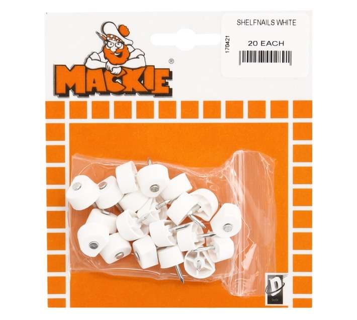 Mackie 20 x Shelf Nails - White