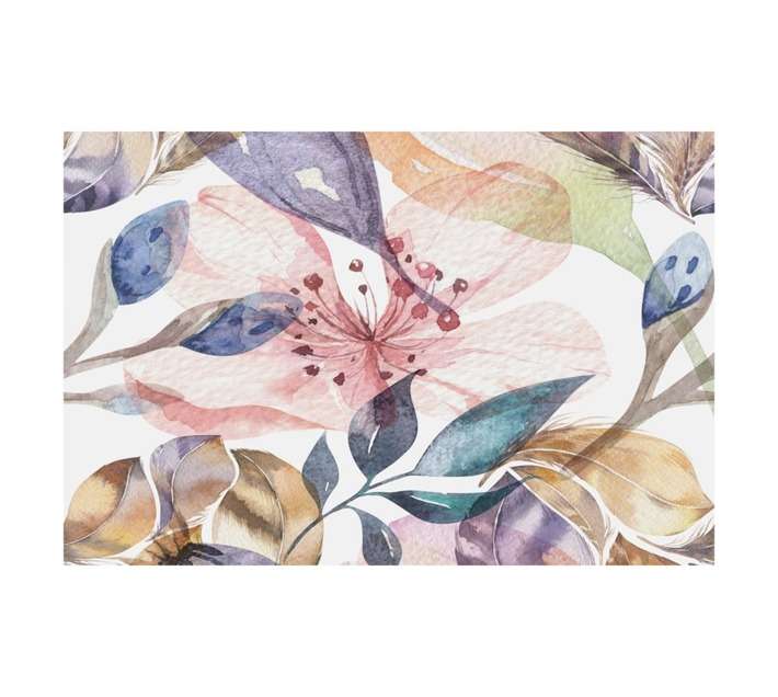 Design House Flower Canvas Print - Multicoloured (600 x 900mm)