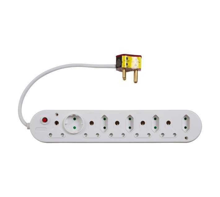 Eurolux 10 Way Surge Protection Multiplug - White
