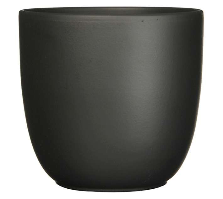 First Dutch Brands 144274 Tusca Round Pot - Matt Black (135 x 135mm)