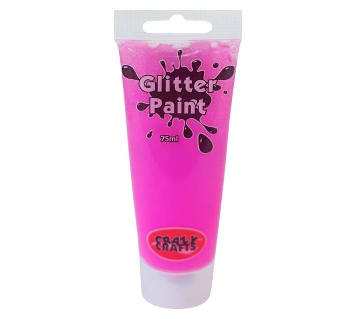 Glitter Paint - Neon Pink (75ml)