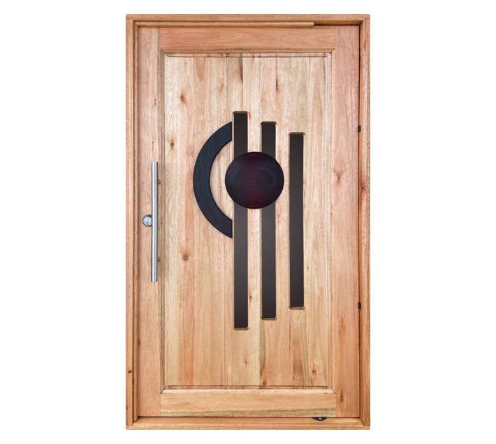 Hardwood Doors Pivot Single Timber Door - Full Moon (1200 x 2100mm)