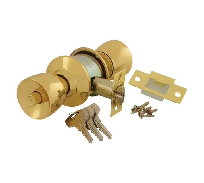 Yale Tulip Cylindrical Knobset Polished (Brass)