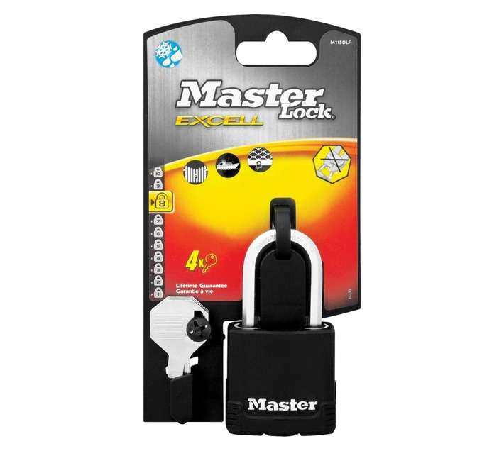Master Lock Excell Padlock - Laminated Cover Oct (50mm) Stainless Steel