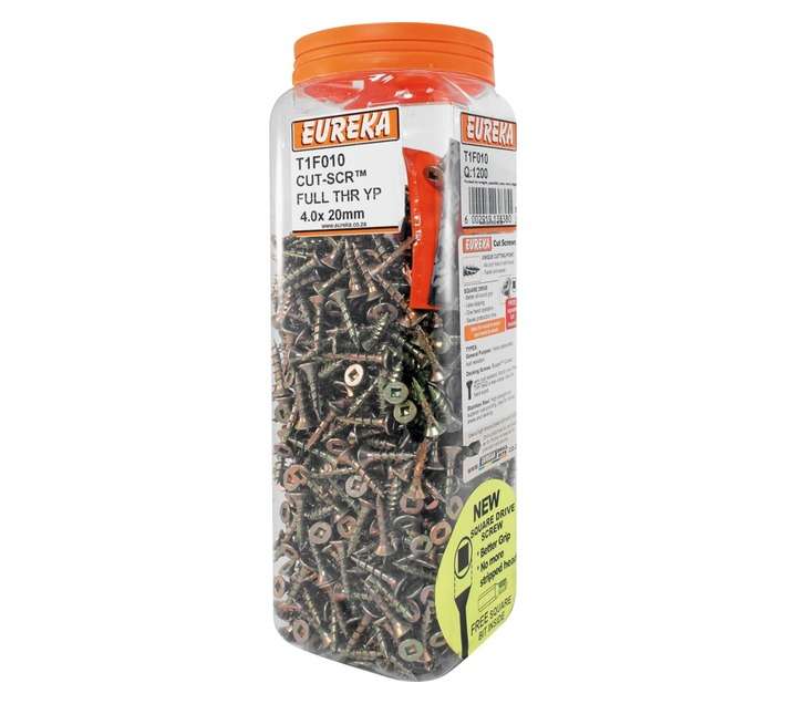Eureka 4 x 20mm Cut/Screw Full Threaded Yp (Q1200)