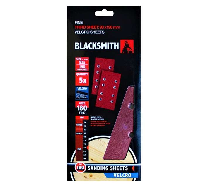 Blacksmith 1/3 Aluoxide All Third Sheet Sanders Sand Paper Sheet 180 Grit